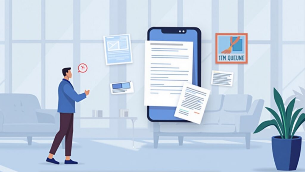 Semi-realistic illustration of a person using a smartphone to view real-world event contracts with a regulatory badge