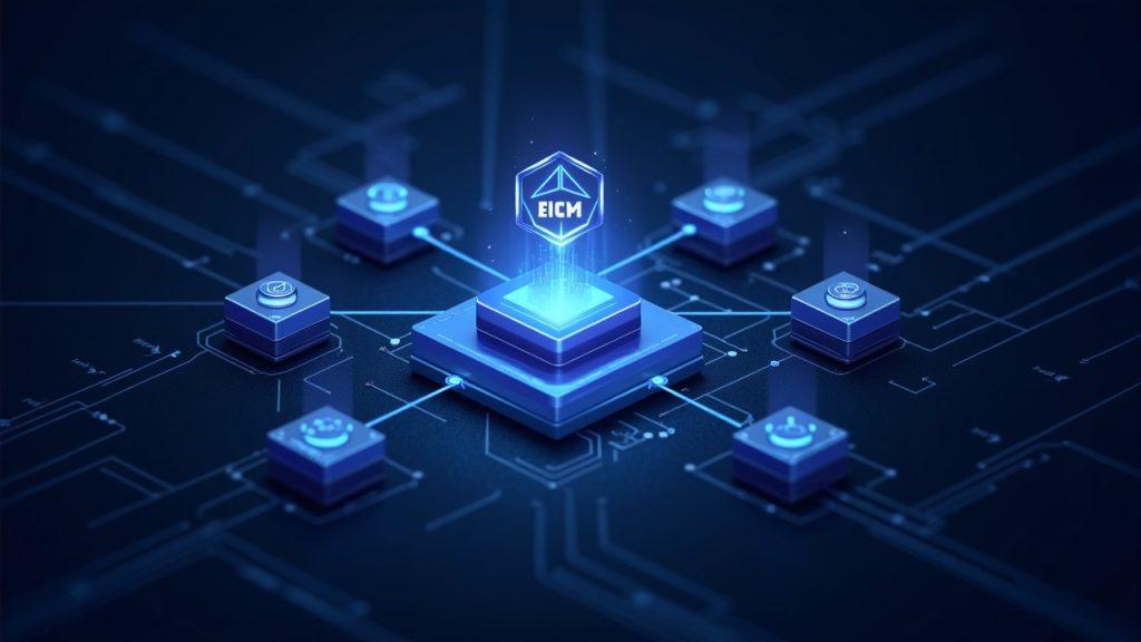 MegaETH mainnet hub with streaming EVM, interlinked nodes, calm UI overlays signaling finality and security.