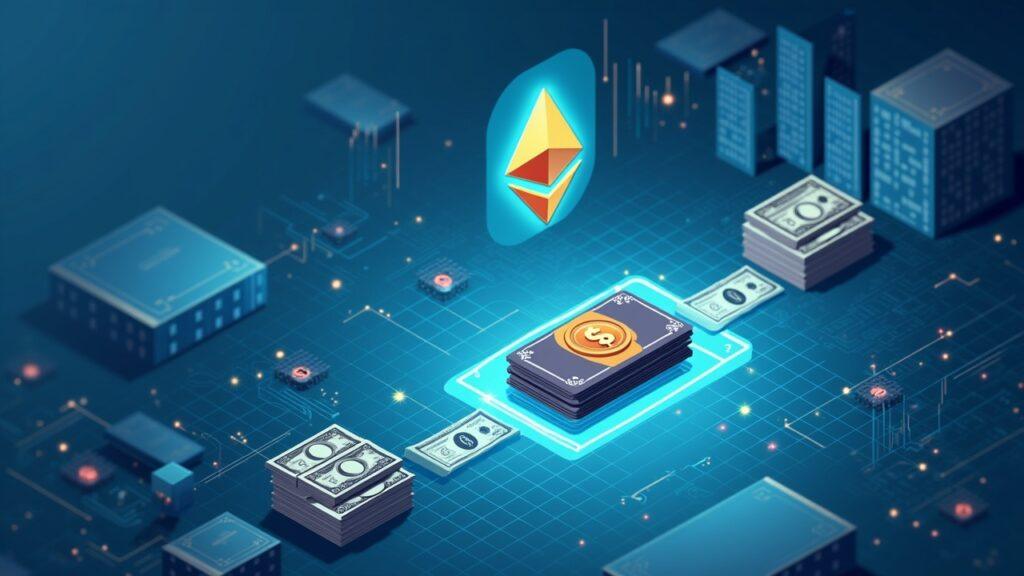 Semi-realistic illustration of tokenized money-market funds on Ethereum with on-chain transfers.