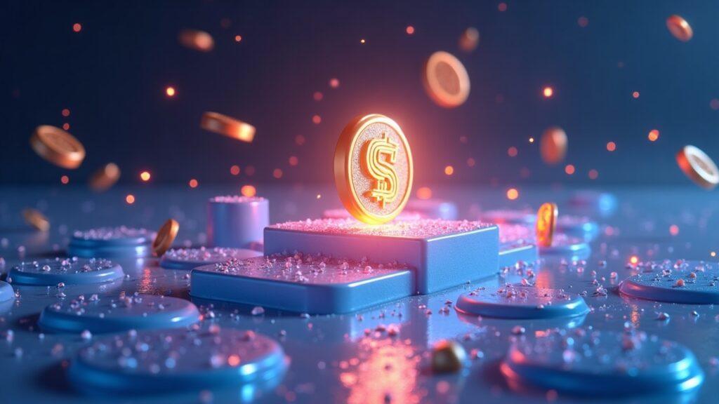 Semi-realistic Solana NFT scene showing rising liquidity, NFT tiles, and glowing tokens in a modern cryptonews layout.