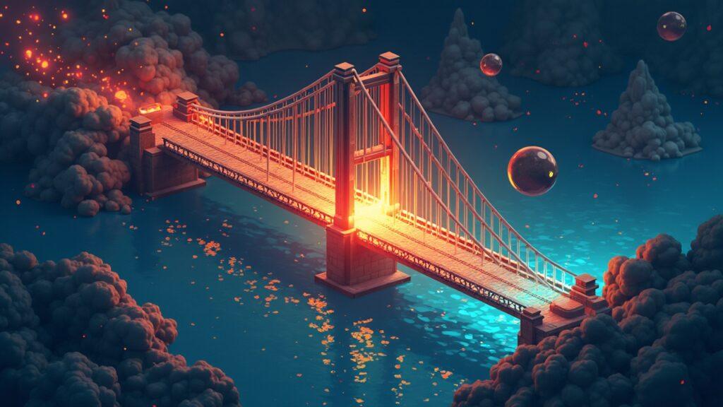 Illustration of a flash loan attack on Allbridge Core: paused Solana pool, distorted price, cross-chain to Ethereum.