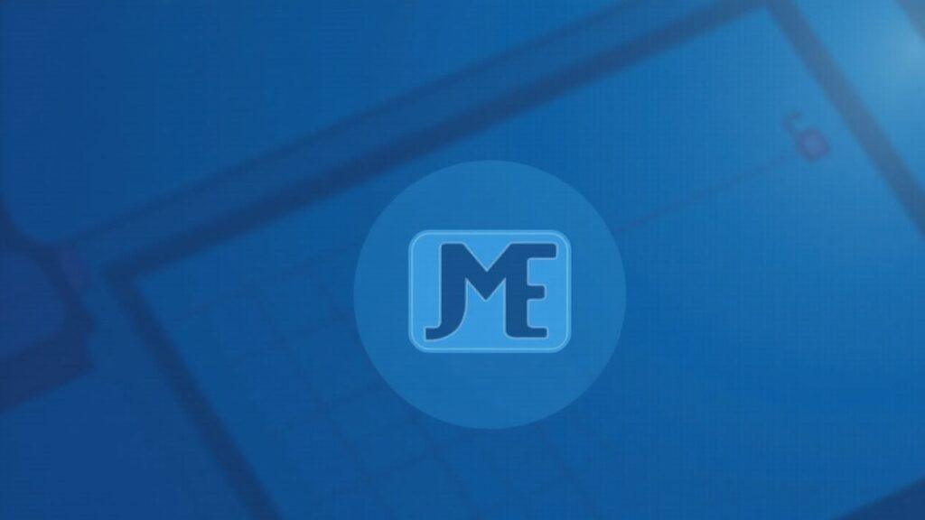 Semi-realistic trading dashboard featuring JMKE token and Jersey Mike's style icon on blue-gray interface.