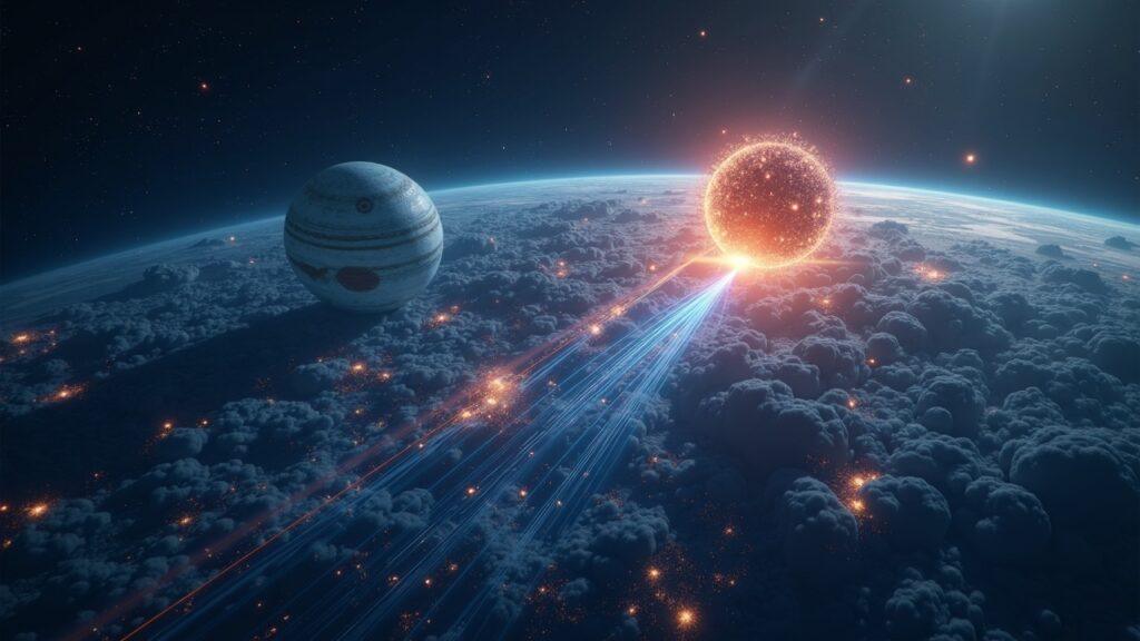 Semi-realistic illustration of Jupiter routing back to Solana pools, highlighting Raydium LP leadership and rising on-chain TVL.