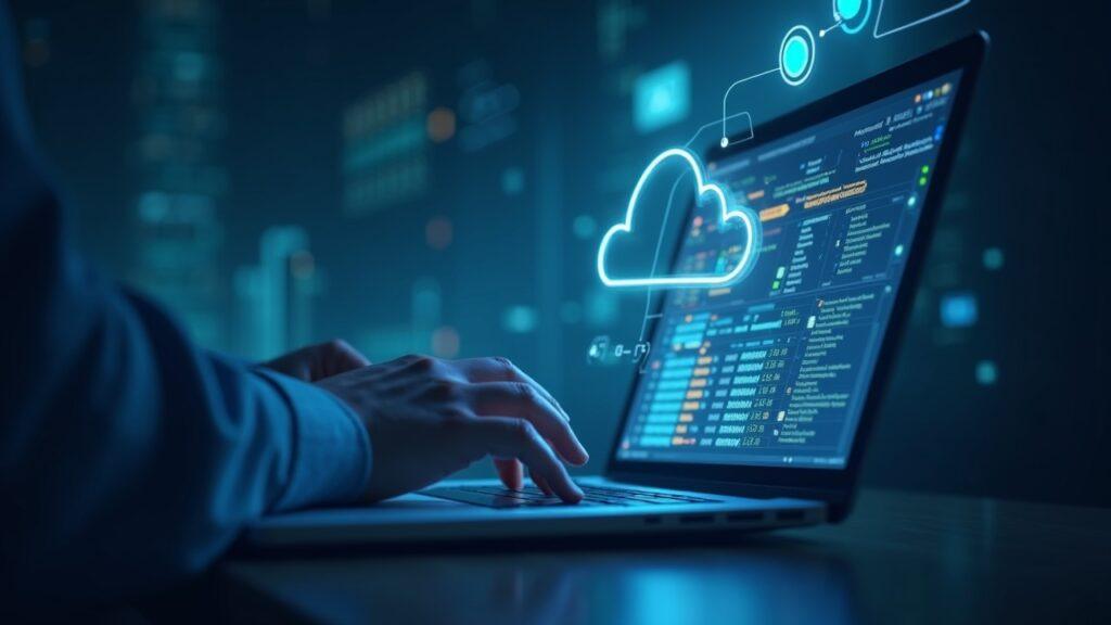 Laptop sends encrypted prompts to secure hardware enclave linked to multiple provider servers with a cloud attestation seal.