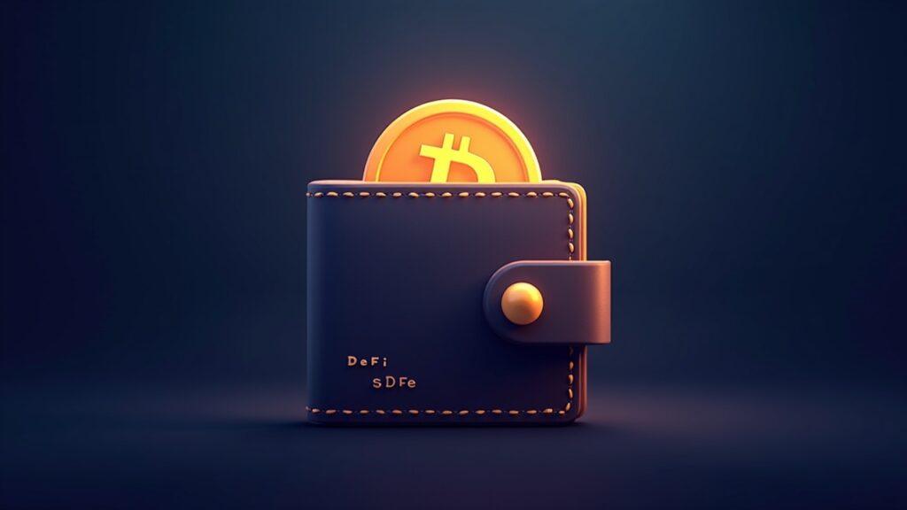 Semi-realistic DeFi wallet cradling a glowing sUSDe coin with a 4% APY badge on a sleek, Ethena-inspired backdrop