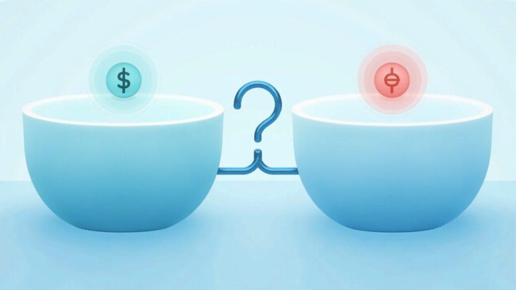 Semi-realistic illustration of two liquidity pools linked by a hook, showing active and idle assets with an audit badge.