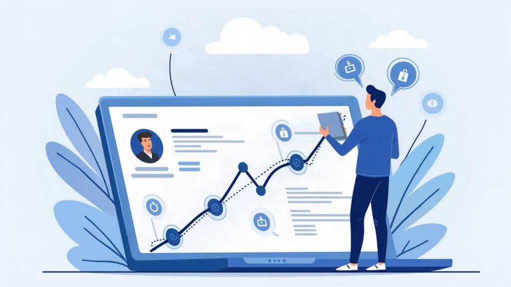 Hybrid illustration of an AI agent with on-chain identity, reputation, and escrow flow in a crypto marketplace.