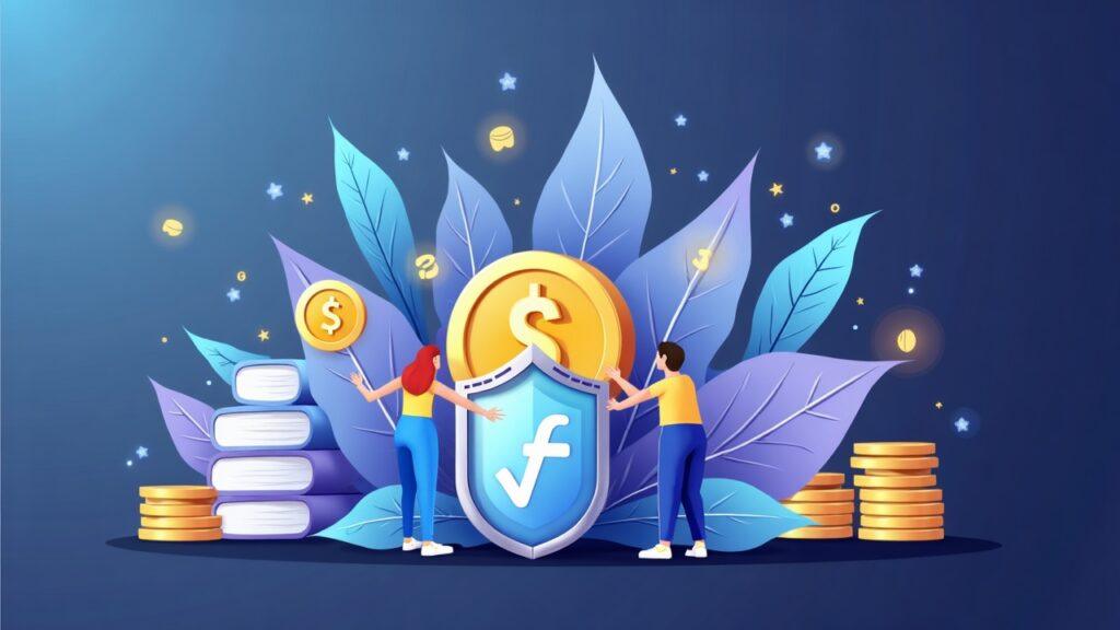 Realistic semi-illustration of fobxx on-chain money fund for cash and collateral, with tokenized shares and secure ledgers.