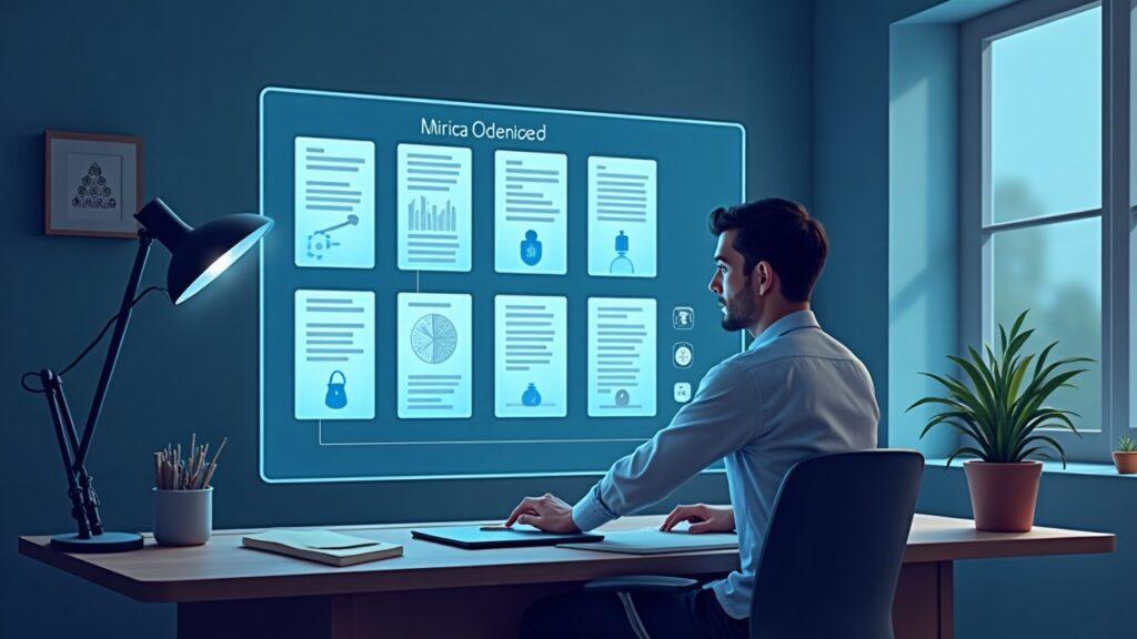 Semi-realistic scene of a developer desk with a holographic board showing 66 Hegota proposals and a highlighted locked FOCIL.
