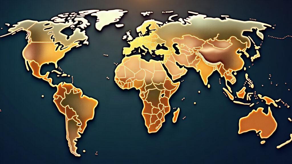 Map of Africa with flowing stablecoin streams along settlement rails and treasury-rebalancing visuals in a modern tech palette.
