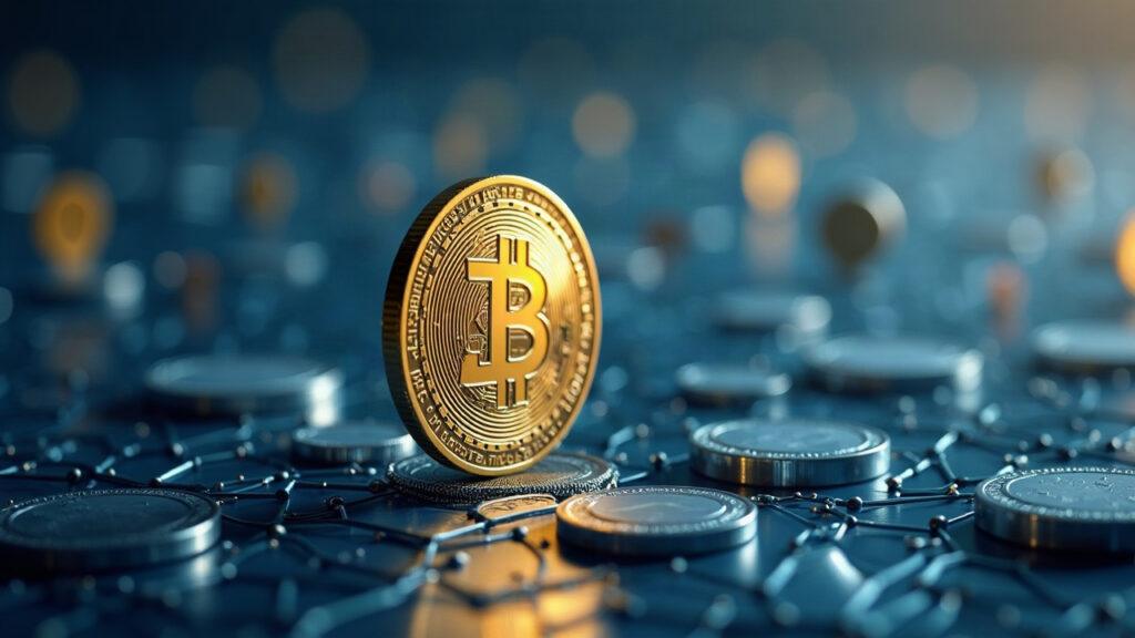 Realistic illustration of a central USDC coin mint with thin bridges to multiple blockchains, in a calm newsroom style.