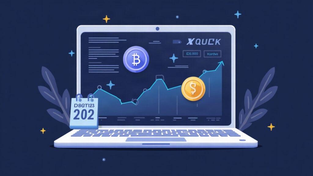 Hybrid illustration of a modern trading desk with EPIC and QUICK tokens and a delisting date of Oct 28, 2026.