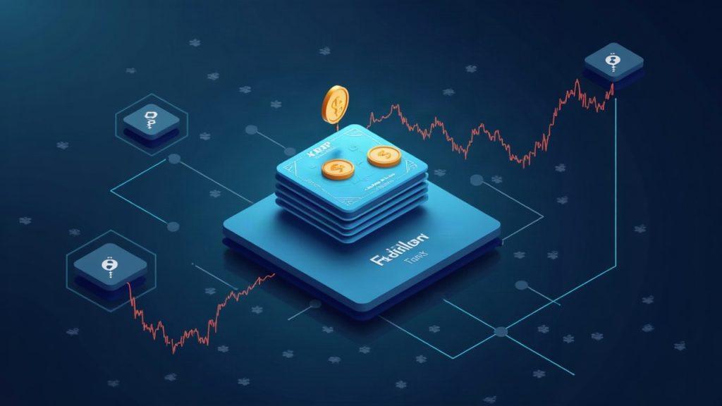 Semi-realistic illustration of a single controlled wallet with sgBENJI tokens on the XRP Ledger backdrop.