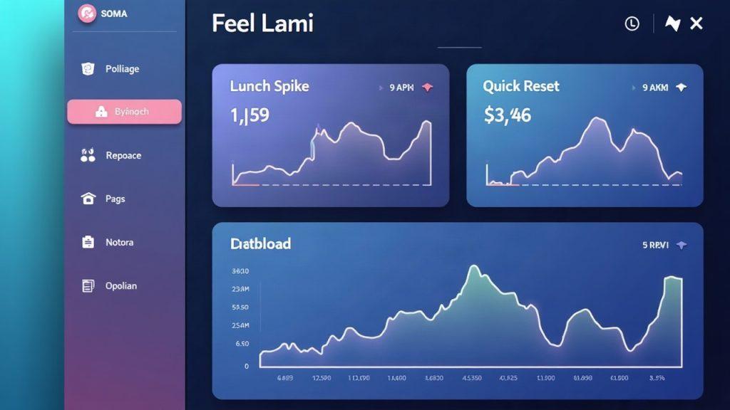 Semi-realistic Solana DEX pool dashboard showing Launch Spike and Quick Reset fee profiles.