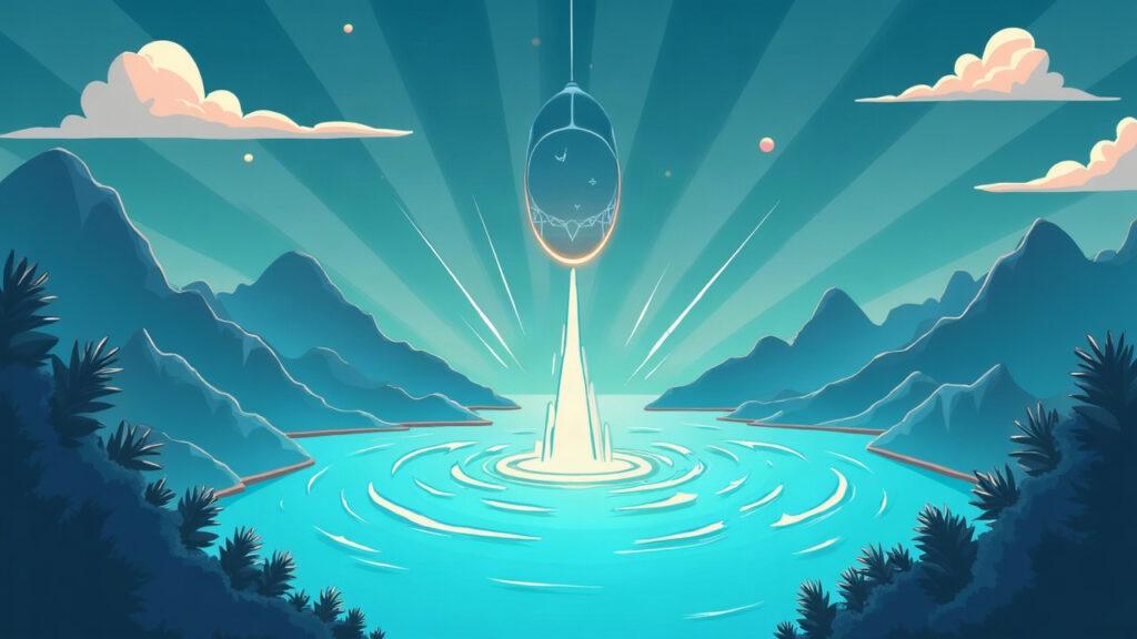 Semi-realistic illustration of Infinity pools on Robinhood Chain and Arc with a 90/10 LP-friendly fee split.